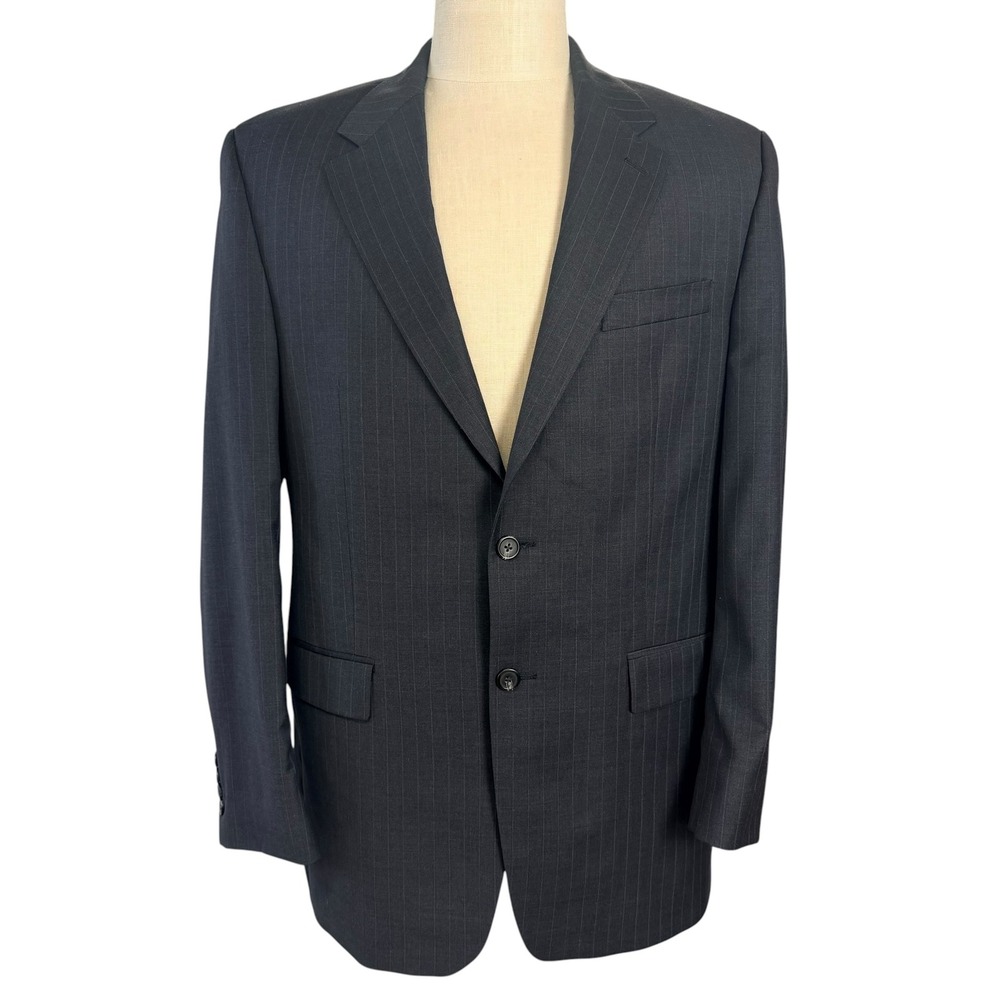 Lauren Ralph Lauren Vintage Wool Blazer Pinstripe Classic Old Money Jacket 42L